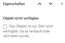 WPCasa Objekt nicht verfügbar